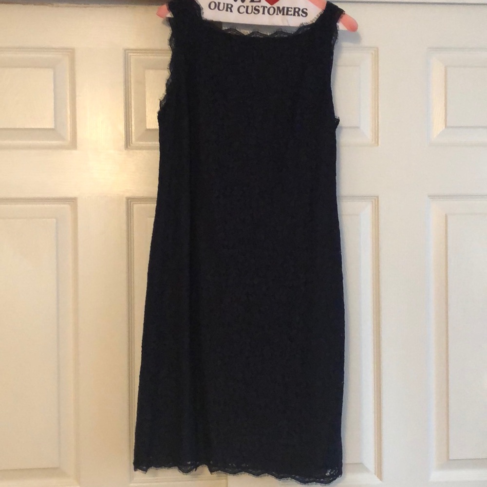 Lace dress, high neck, zip up Low back